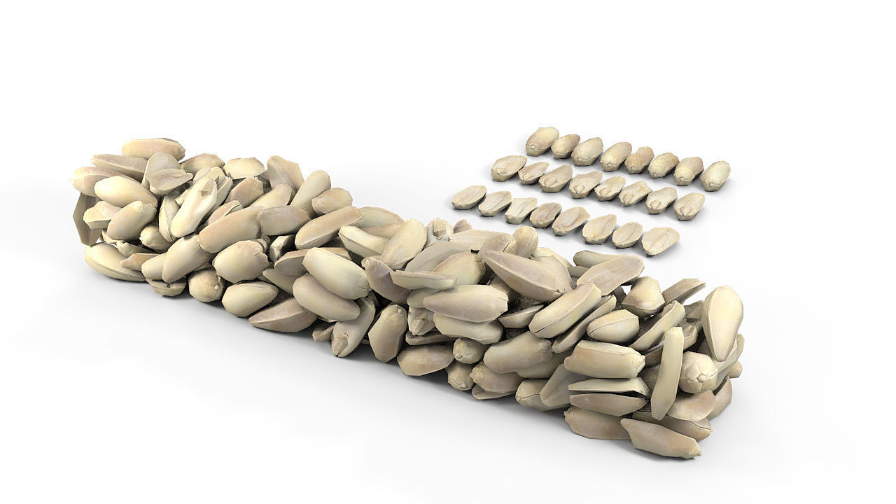 Peanuts PBR pile of pebbles Low-poly 3D model_2