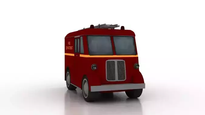 Marmon-Herrington Delivery-Van 1946 Fire Low-poly 3D model