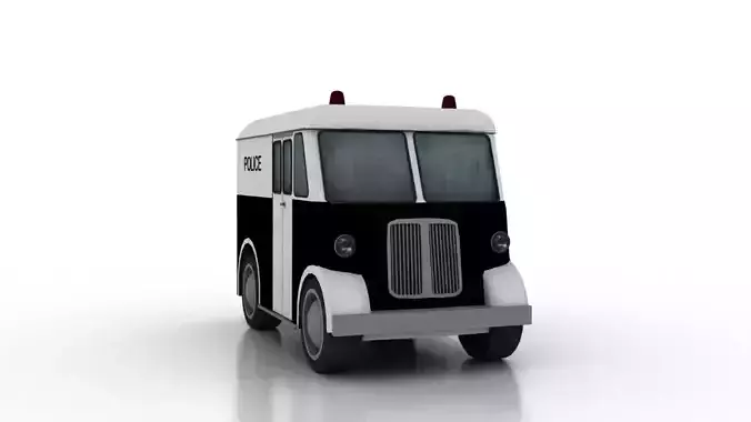 Marmon-Herrington Delivery-Van 1946 Police Low-poly 3D model