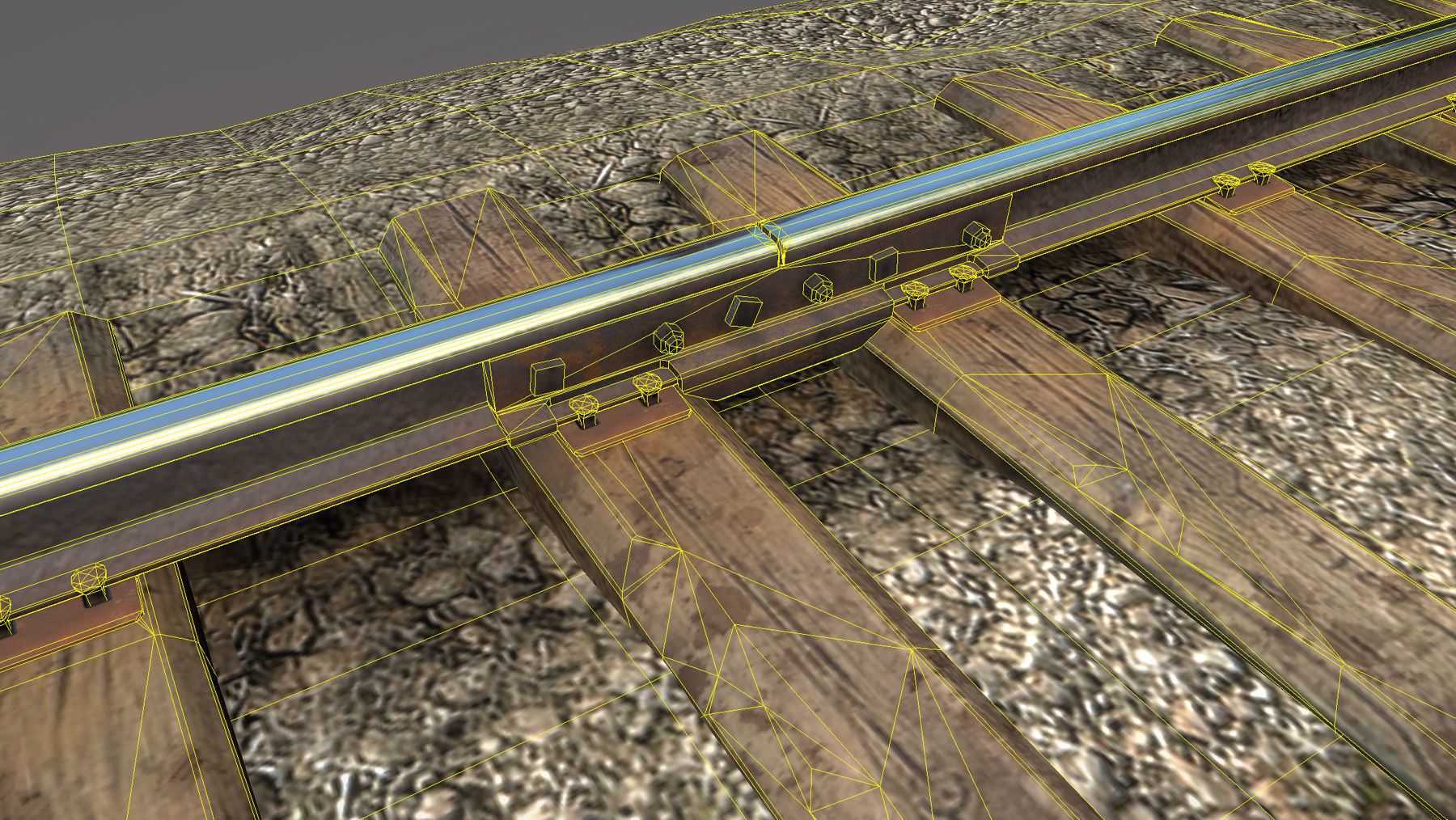 Old Railway  Low-poly 3D model_14