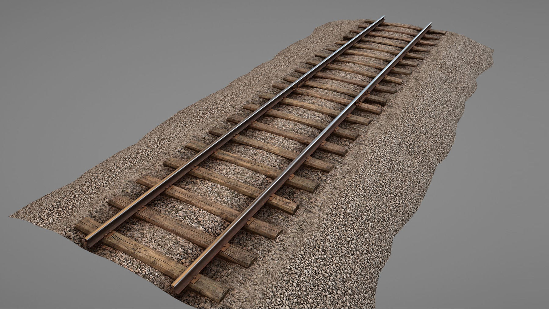 Old Railway  Low-poly 3D model_9