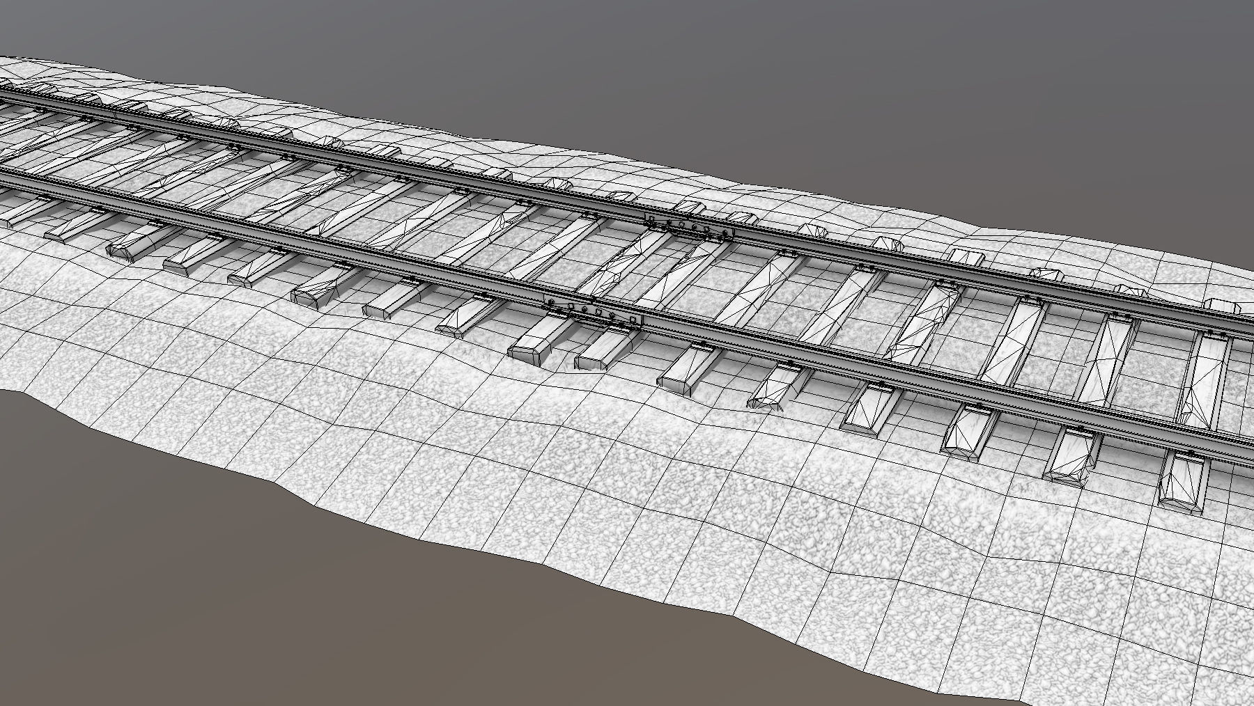 Old Railway  Low-poly 3D model_16