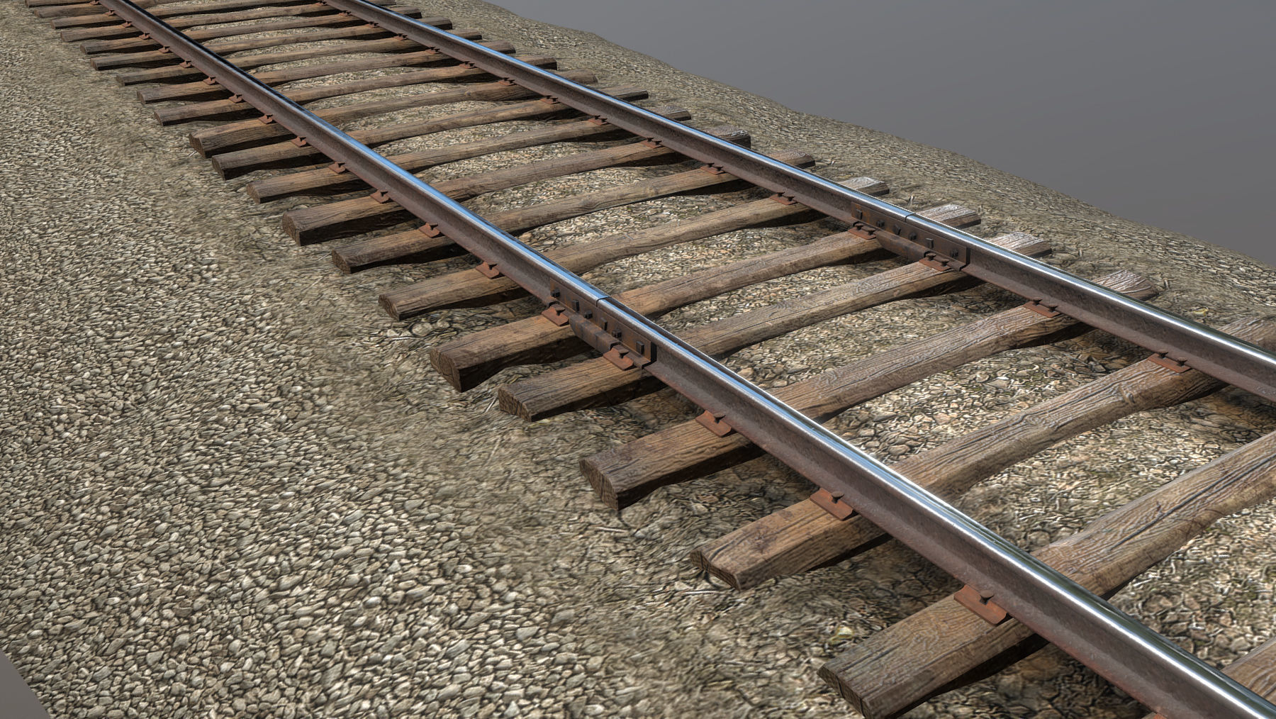 Old Railway  Low-poly 3D model_5