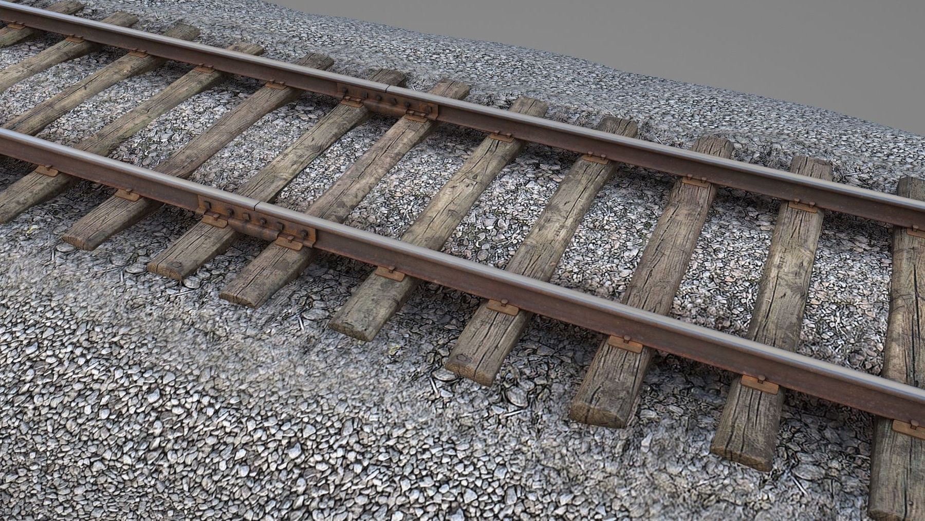Old Railway  Low-poly 3D model_8