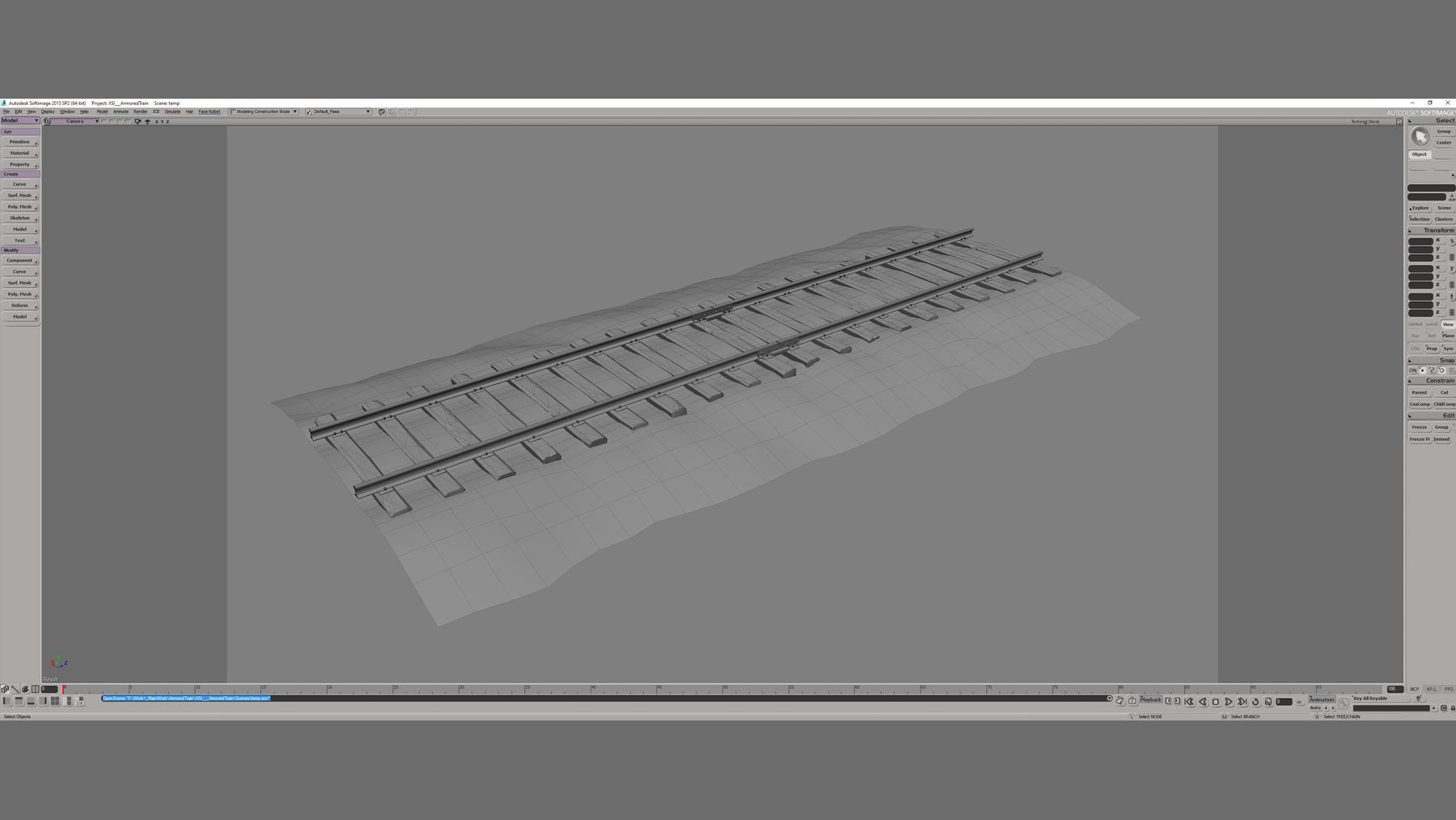 Old Railway  Low-poly 3D model_17