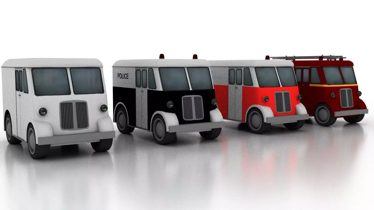 Marmon-Herrington Delivery-Van 1946 3D Model Collection_0