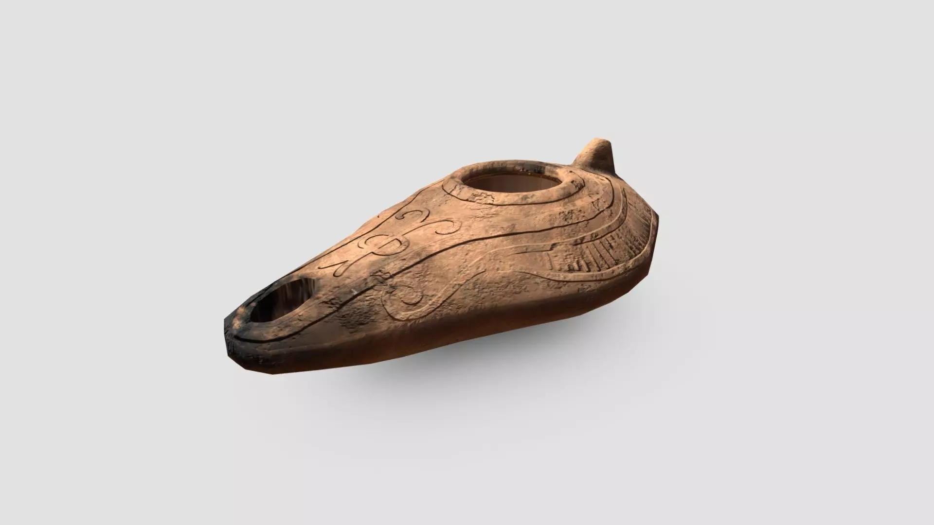 Ancient Roman Lamp Low-poly 3D model_0