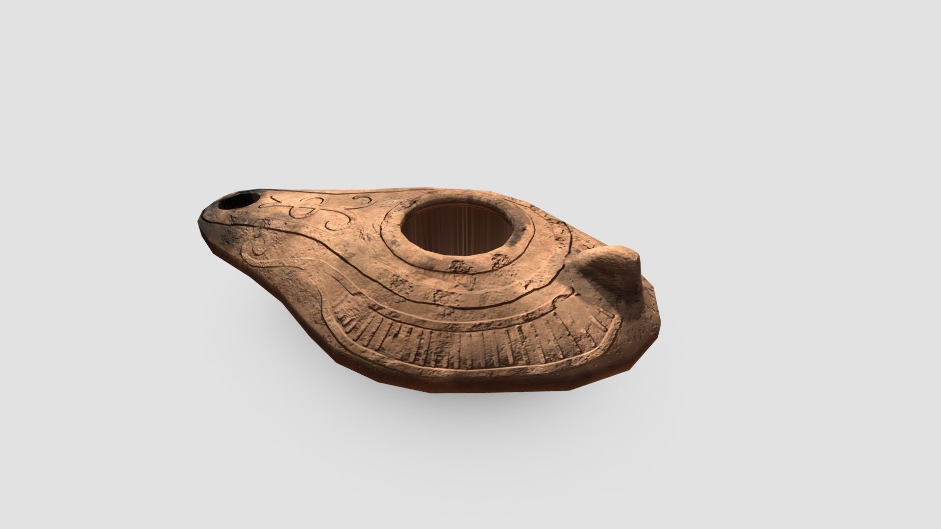 Ancient Roman Lamp Low-poly 3D model_3