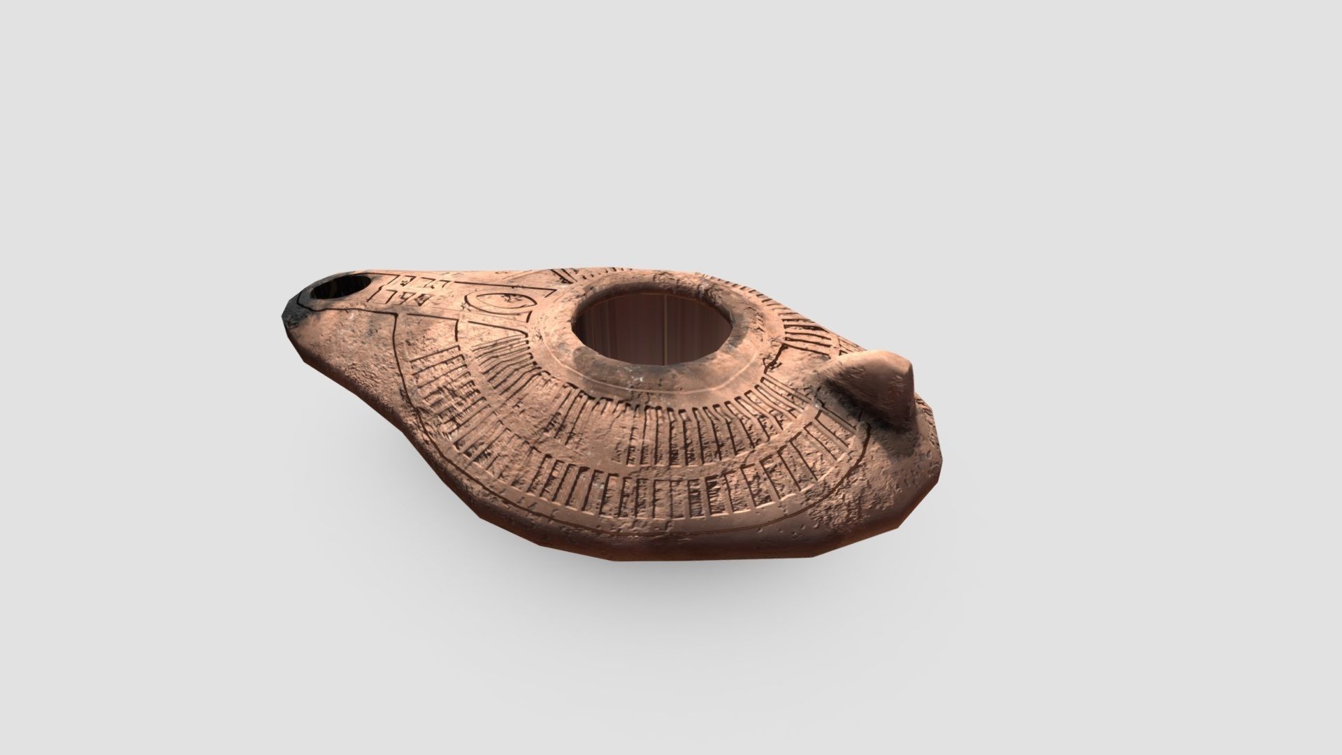 Ancient Roman Lamp Low-poly 3D model_2