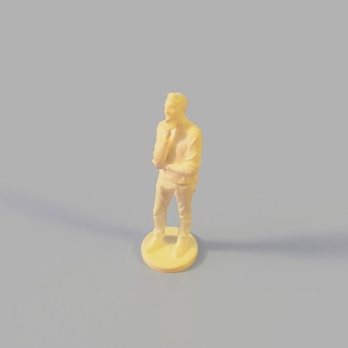 a Thoughtful 3DPS Man 3D print model