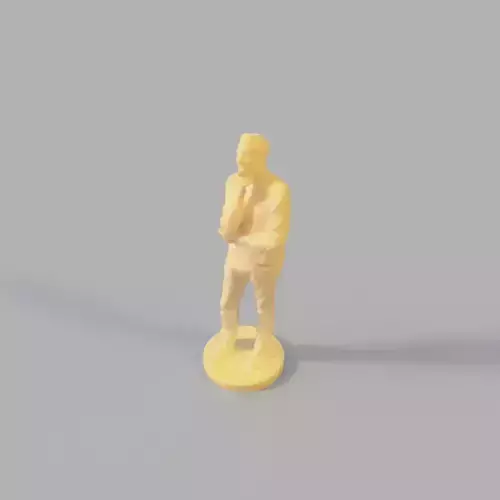 a Thoughtful 3DPS Man 3D print model