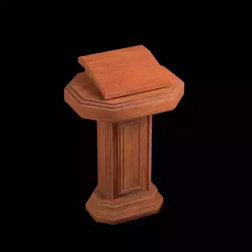 Wood pulpit Low-poly 3D model