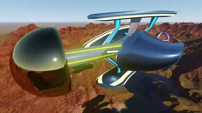 sci fi spaceship design 3ds Max Model and Lumion 