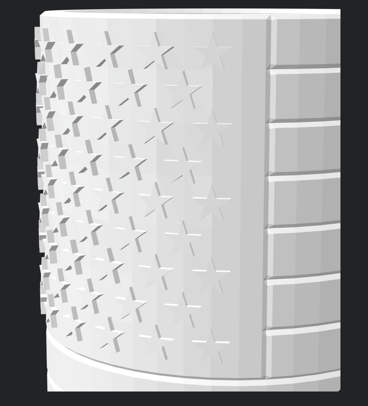 American Flag Cylinder 3D print model_5