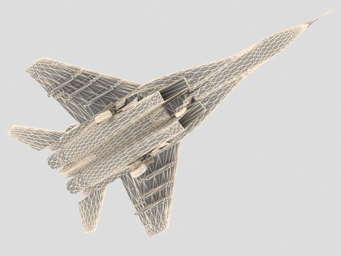 Mikoyan Mig 29 Jet Fighter Aircraft  Low-poly 3D model_13
