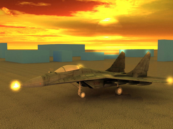 Mikoyan Mig 29 Jet Fighter Aircraft  Low-poly 3D model_7