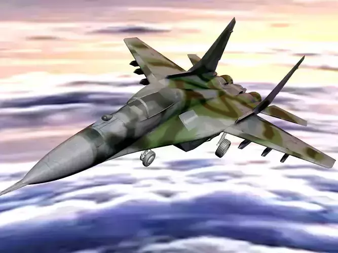 Mikoyan Mig 29 Jet Fighter Aircraft  Low-poly 3D model
