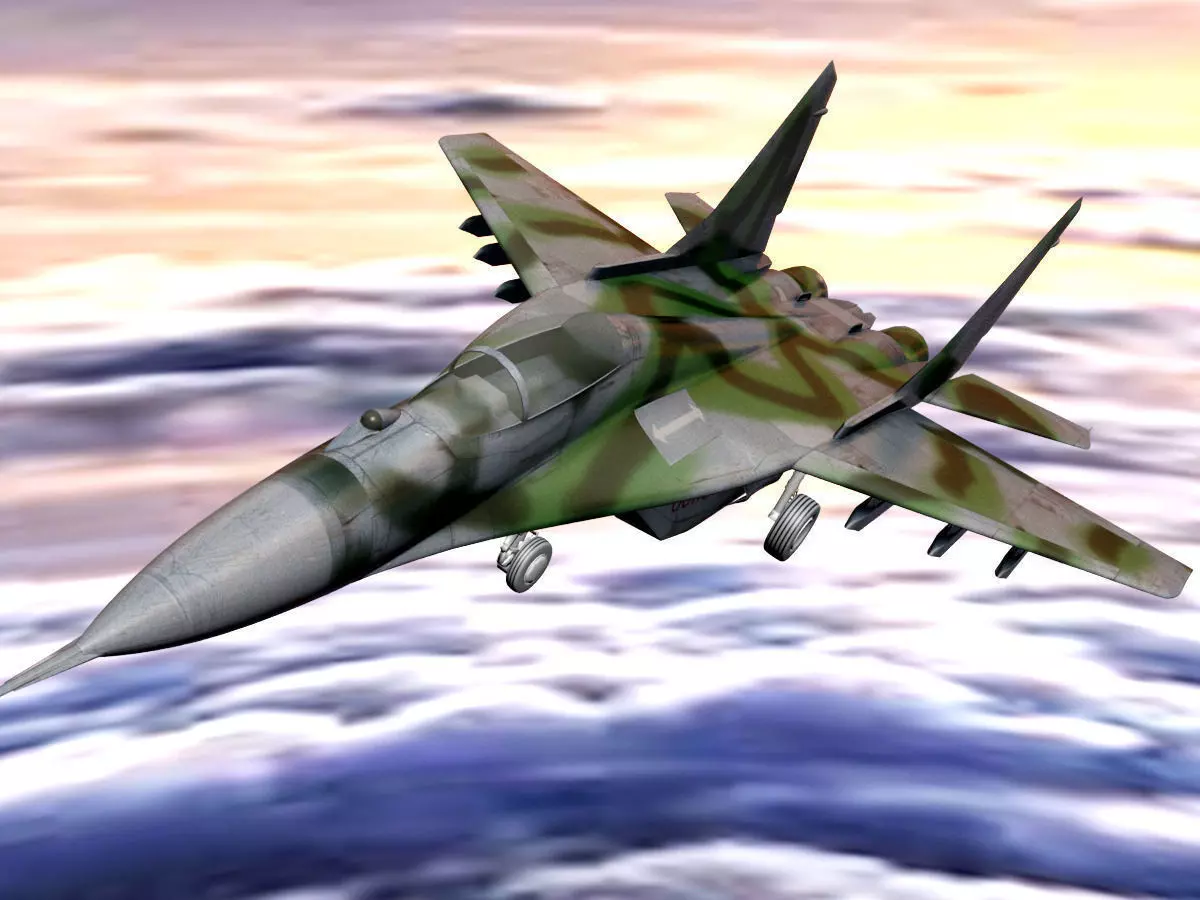Mikoyan Mig 29 Jet Fighter Aircraft  Low-poly 3D model_0