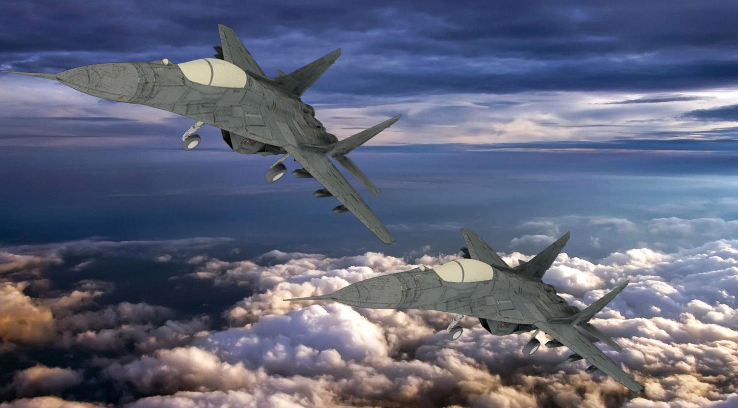 Mikoyan Mig 29 Jet Fighter Aircraft  Low-poly 3D model_1