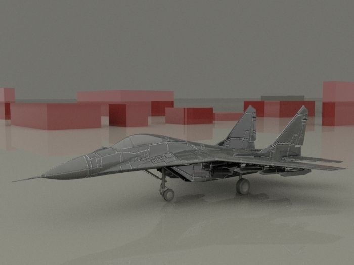 Mikoyan Mig 29 Jet Fighter Aircraft  Low-poly 3D model_2