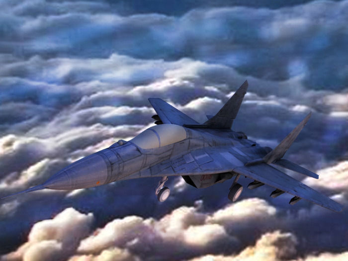 Mikoyan Mig 29 Jet Fighter Aircraft  Low-poly 3D model_3