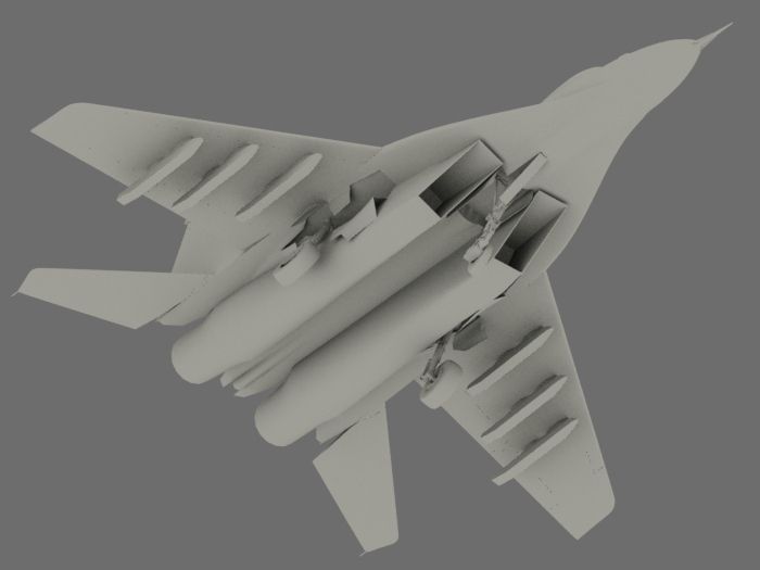 Mikoyan Mig 29 Jet Fighter Aircraft  Low-poly 3D model_10