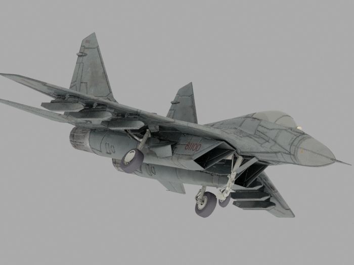 Mikoyan Mig 29 Jet Fighter Aircraft  Low-poly 3D model_9