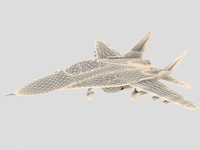 Mikoyan Mig 29 Jet Fighter Aircraft  Low-poly 3D model_12
