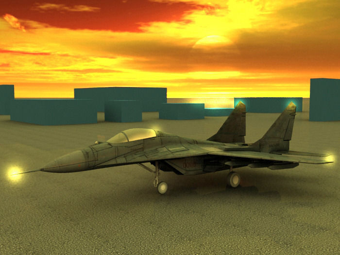 Mikoyan Mig 29 Jet Fighter Aircraft  Low-poly 3D model_5