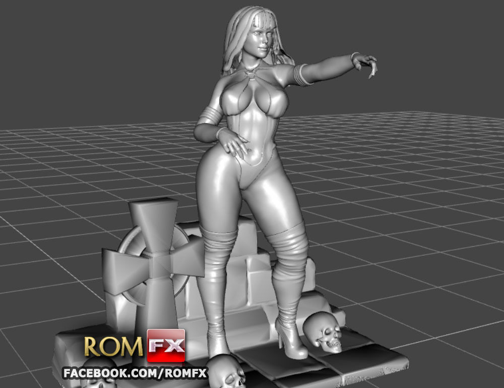 Vampirella Model 2 - Figure Printable 3D print model_7