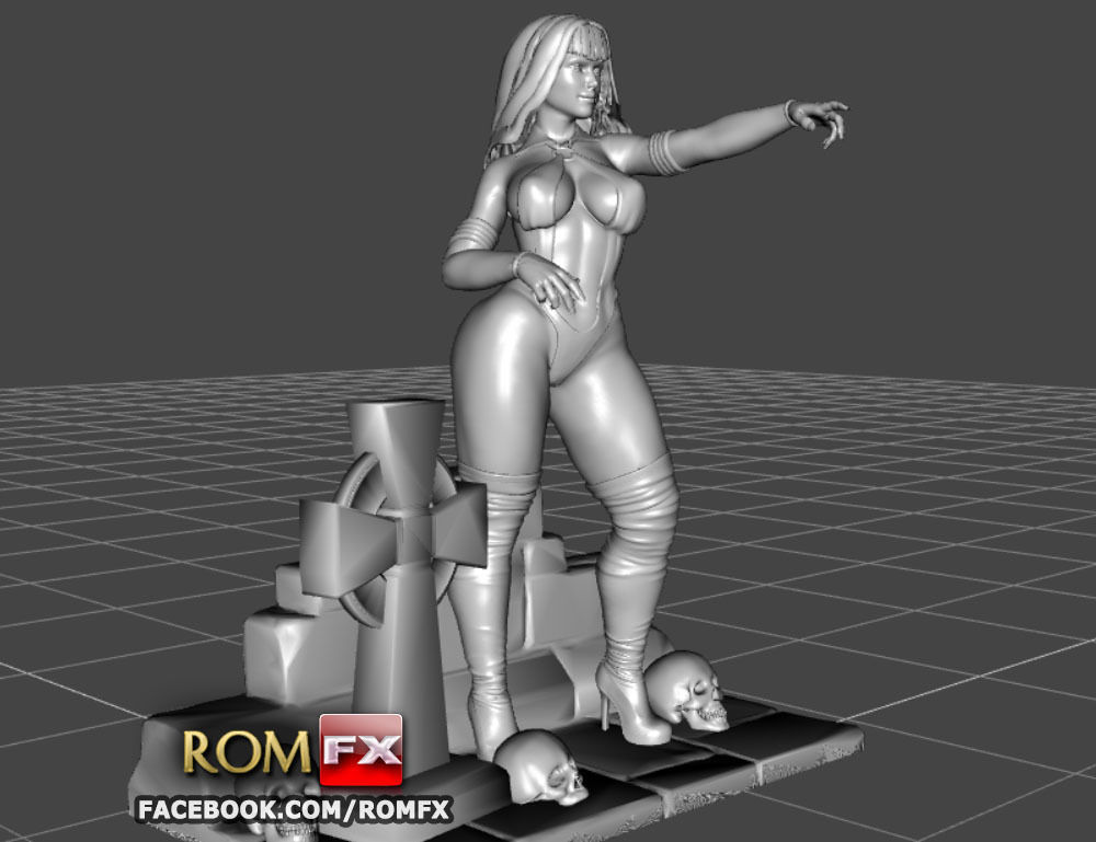 Vampirella Model 2 - Figure Printable 3D print model_20