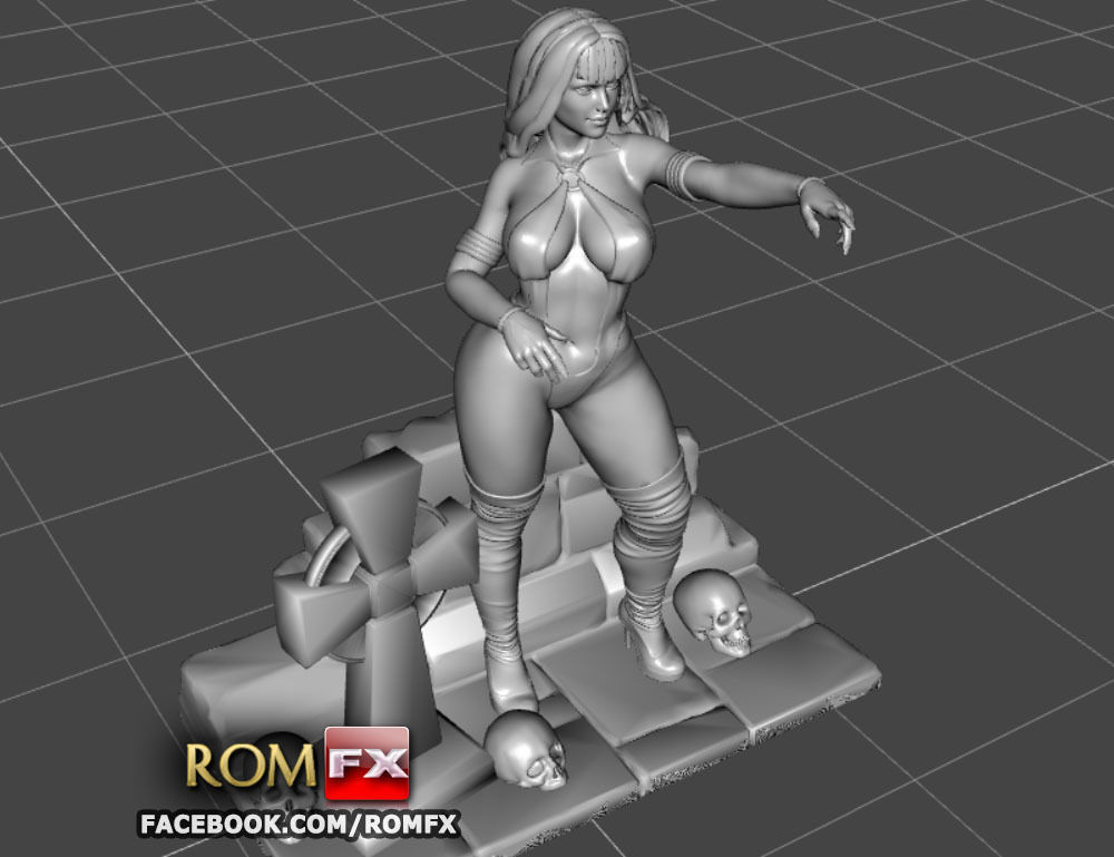 Vampirella Model 2 - Figure Printable 3D print model_25