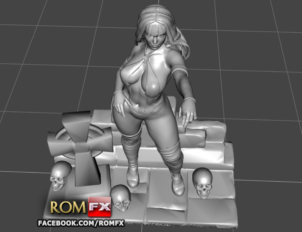 Vampirella Model 2 - Figure Printable 3D print model_14