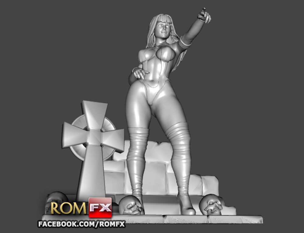 Vampirella Model 2 - Figure Printable 3D print model_24