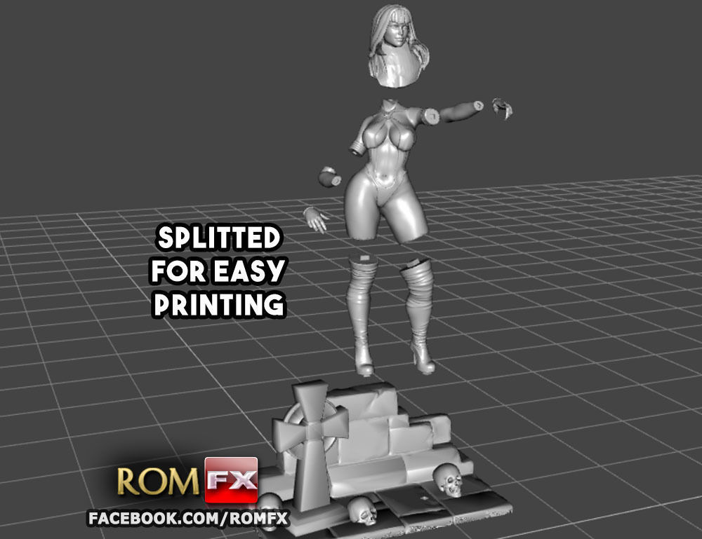 Vampirella Model 2 - Figure Printable 3D print model_1