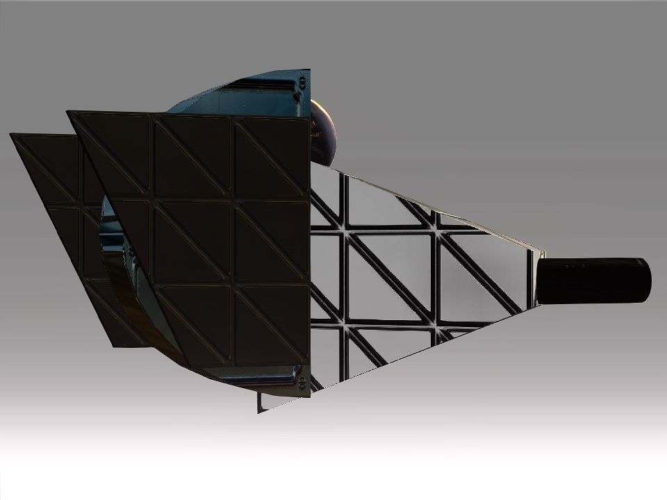 Low Poly Blocks Spaceship  Low-poly 3D model_9