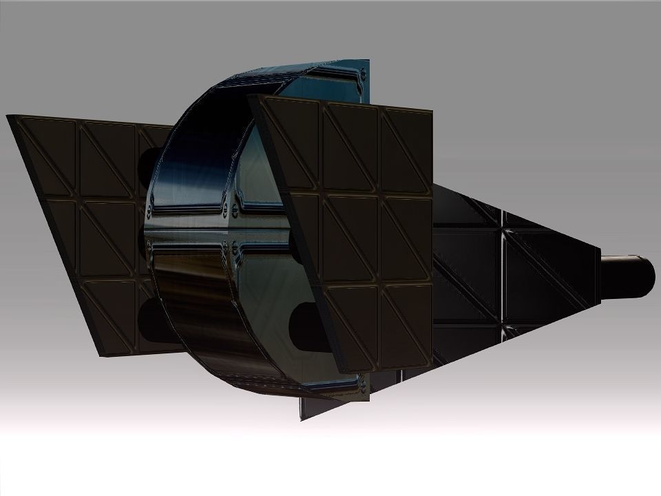 Low Poly Blocks Spaceship  Low-poly 3D model_7