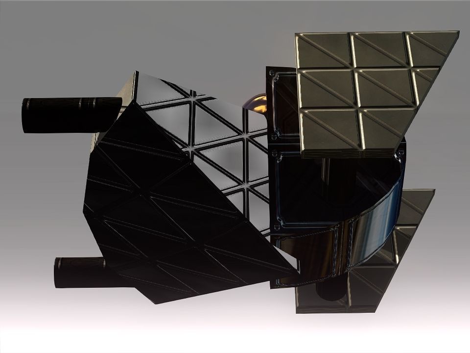 Low Poly Blocks Spaceship  Low-poly 3D model_44