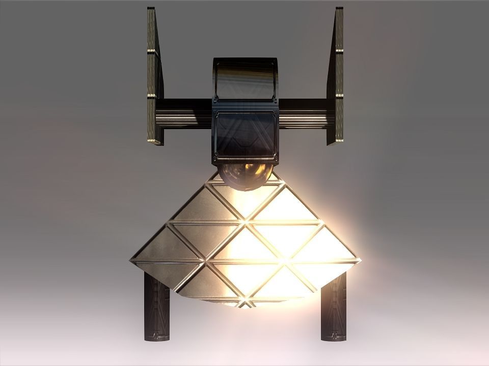 Low Poly Blocks Spaceship  Low-poly 3D model_53