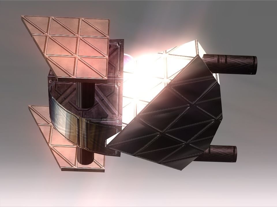 Low Poly Blocks Spaceship  Low-poly 3D model_56