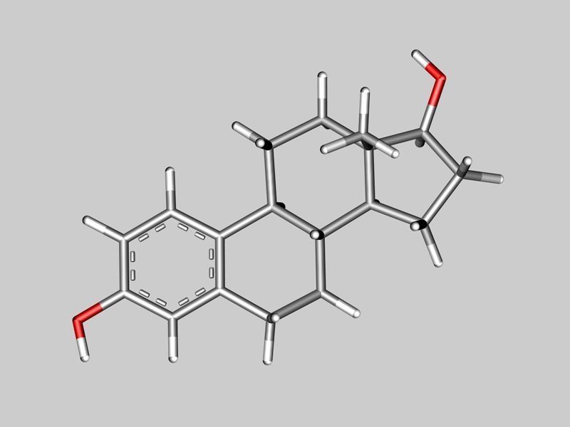 Estradiol molecule 3D model_1
