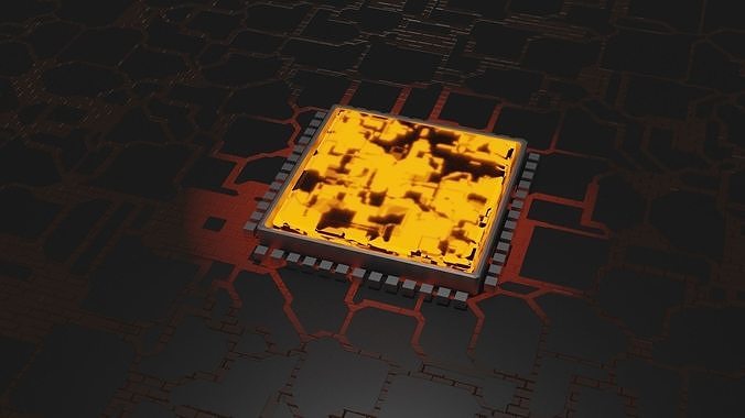 Hard surface CPU art Free 3D model