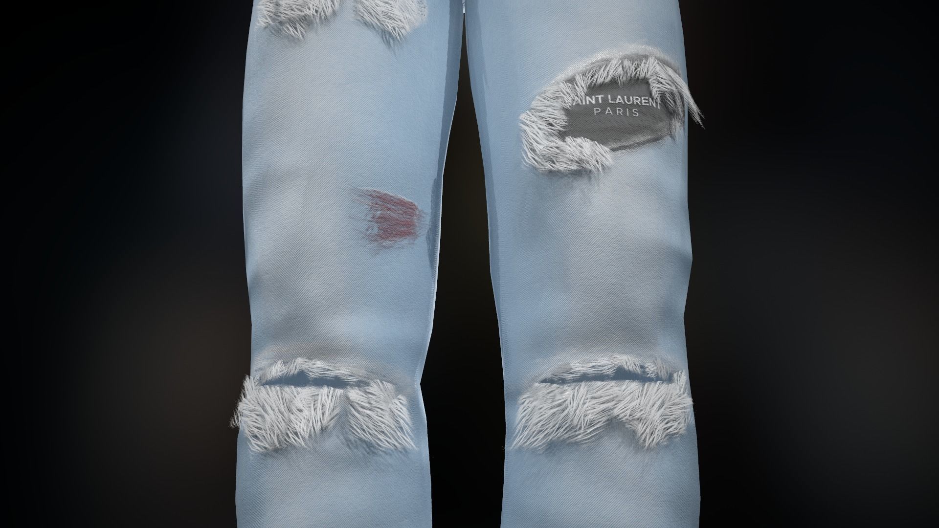 Ripped Jeans Low-poly 3D model_18