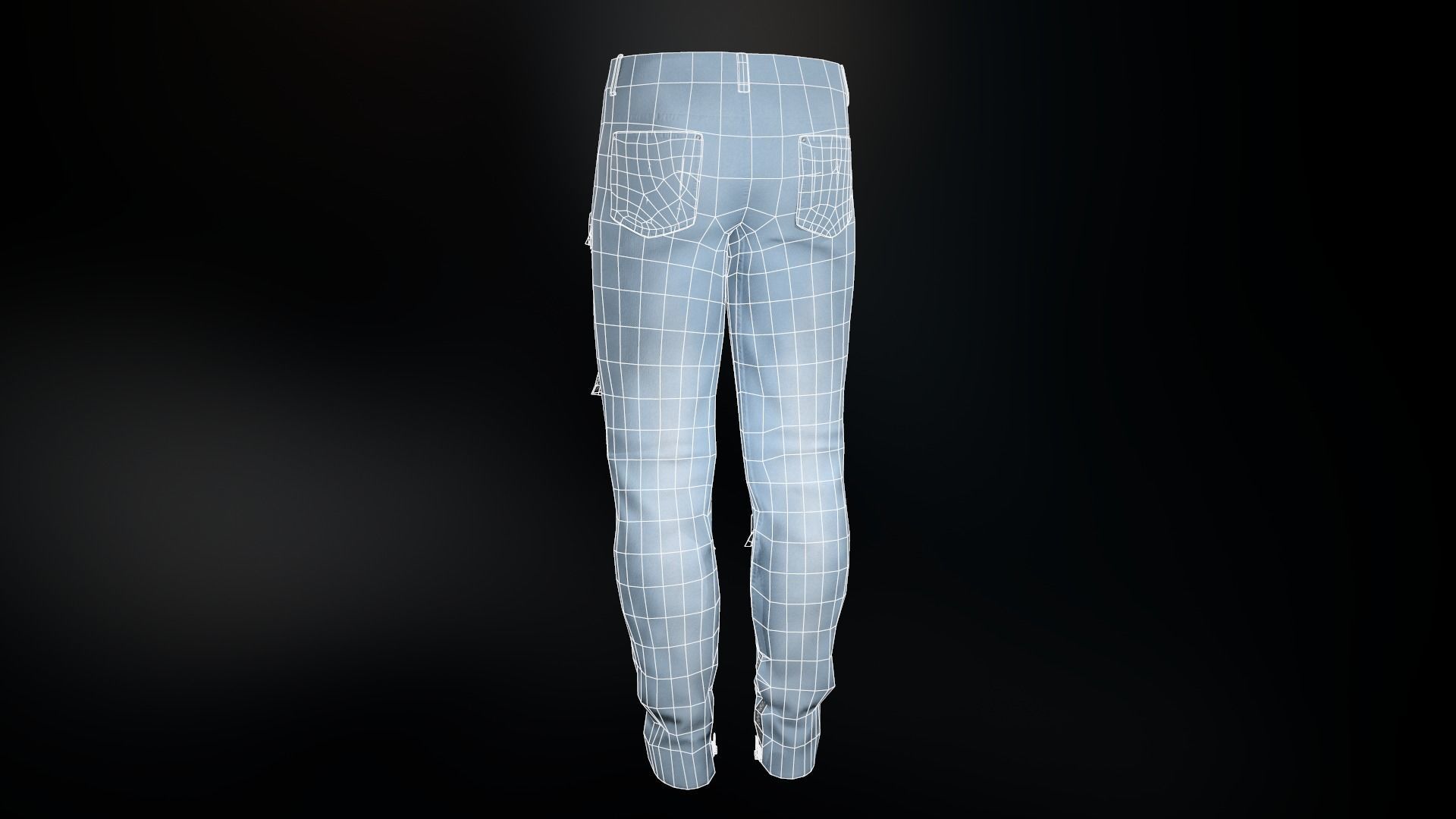 Ripped Jeans Low-poly 3D model_19