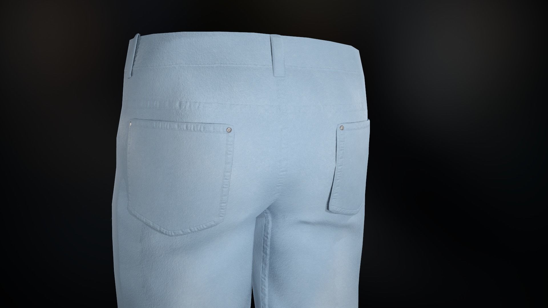 Ripped Jeans Low-poly 3D model_17