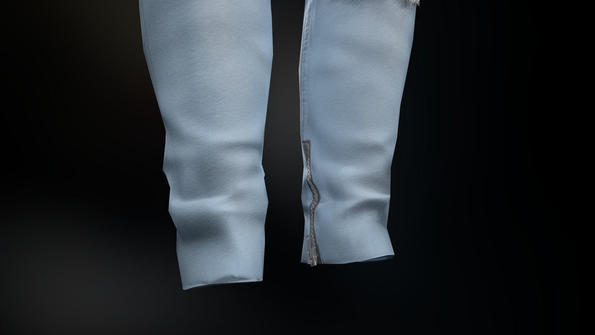Ripped Jeans Low-poly 3D model_8