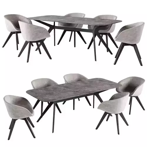 Tom Dixon armchair and Jesse dining table PierLuigi
