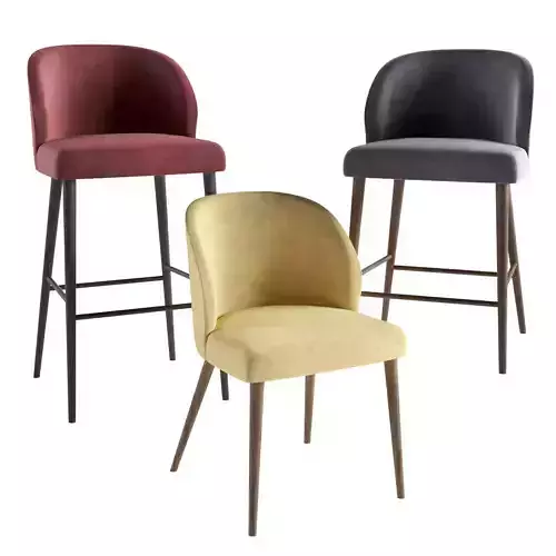 Camille Dining Chair - Crate and Barrel 3D model