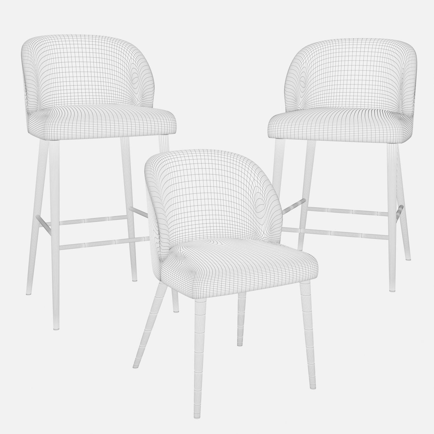 Camille Dining Chair - Crate and Barrel 3D model 3D model_1