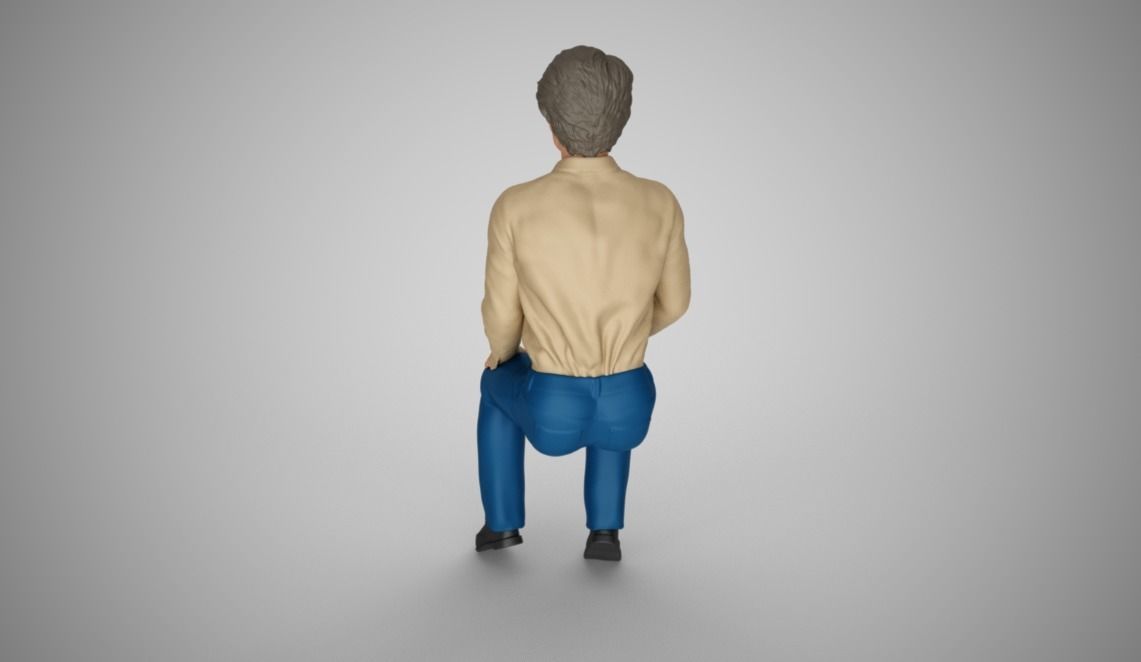 Sitting Man 3D print model_8